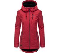 Ragwear Damen warme Winterjacke kurz wasserdicht mit Kapuze Zuzka Winter Dark Red25 Gr. S