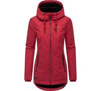 Ragwear Damen warme Winterjacke kurz wasserdicht mit Kapuze Zuzka Winter Dark Red25 Gr. XXL