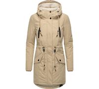 Wintermantel RAGWEAR "Elsien", Damen, Gr. L (40), grau (taupe), Obermaterial: 100% Polyester, Innenfutter: 100% Polyester, Wattierung: 100% Polyester, modisch, tailliert ca. Mitte Oberschenkel, hoch g