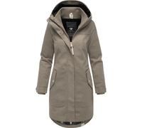 Wintermantel RAGWEAR "Jannisa Coat", Damen, Gr. L (40), braun, Obermaterial: 100% Polyester, Innenfutter: 100% Polyester, Wattierung: 100% Polyester, tailliert ca. Mitte Oberschenkel, hoch geschlossen