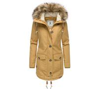 Wintermantel RAGWEAR "Jane YOUMODO", Damen, Gr. S (36), camelfarben, Obermaterial: 65% Polyester, 35% Baumwolle, Innenfutter: 100% Polyester, Wattierung: 100% Polyester, tailliert Po-bedeckend, hoch g