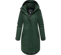 Wintermantel RAGWEAR "Jannisa Coat", Damen, Gr. XS (34), dunkelgrün, Obermaterial: 100% Polyester, Innenfutter: 100% Polyester, Wattierung: 100% Polyester, tailliert ca. Mitte Oberschenkel, hoch gesch