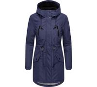 Wintermantel RAGWEAR "Elsien", Damen, Gr. XXXL (46), blau (dunkelblau), Obermaterial: 100% Polyester, Innenfutter: 100% Polyester, Wattierung: 100% Polyester, modisch, tailliert ca. Mitte Oberschenkel