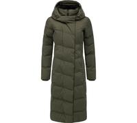 Wintermantel RAGWEAR "Pavla Long Soft YOUMODO", Damen, Gr. XL (42), grün (olivgrün), Obermaterial: 100% Polyester, Innenfutter: 100% Polyester, Wattierung: 100% Polyester, gerade kniebedeckend, hoch g