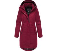 Ragwear Damen atmungsaktiver langer Wintermantel in Wollmantel-Optik warme Winterjacke Jannisa Coat YOUMODO Wine25 Gr. 5XL