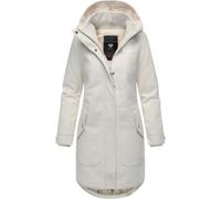 Wintermantel RAGWEAR "Jannisa Coat", Damen, Gr. XXL (44), sanftes weiß, Obermaterial: 100% Polyester, Innenfutter: 100% Polyester, Wattierung: 100% Polyester, tailliert ca. Mitte Oberschenkel, hoch ge