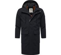 Wintermantel RAGWEAR "Mr Them Long", Herren, Gr. S (48), schwarz, Obermaterial: 100% Polyester, Innenfutter: 100% Polyester, Wattierung: 100% Polyester, casual, gerade knieumspielend, hoch geschlossen