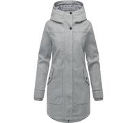 Wollmantel RAGWEAR "Janesha Coat", Damen, Gr. S (36), hellgrau, Obermaterial: 100% Polyester; Innenfutter: 100% Polyester, tailliert ca. Mitte Oberschenkel, hoch geschlossener Ausschnitt, verstellbar