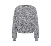 Sweatshirt RAGWEAR "WUSS PRINT", Damen, Gr. S (36), schwarz (midnight), Sweatware, Obermaterial: 70% Baumwolle, 30% Polyester, bedruckt, casual, Rundhals, Langarm, Sweatshirts (37410929-S) midnight
