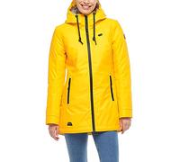 Ragwear ZUZKA Rainy Damen Frauen Jacke,Übergangsjacke mit Kapuze,Regenjacke,wasserdicht,bequem,Regular Fit,Gelb,S