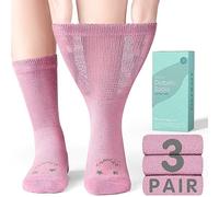 Rahhint Merino Wolle Diabetikersocken 3 Paar，Dicke Winter ohne Gummi & ohne Naht Bambus Socken für Damen Herren Thermo