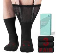 Rahhint Merino Wolle Diabetikersocken 3 Paar，Dicke Winter ohne Gummi & ohne Naht Bambus Socken für Damen Herren Thermo