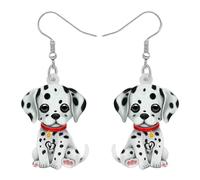 RAIDIN Acryl süße Hund Ohrringe Schmuck für Damen Mädchen Sweet Welpen Haustiere baumeln Haken Ohrringe Geschenke für Hundeliebhaber Charms (Dalmatiner Ohrringe)
