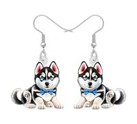 RAIDIN Acryl süße Hund Ohrringe Schmuck für Damen Mädchen Sweet Welpen Haustiere baumeln Haken Ohrringe Geschenke für Hundeliebhaber Charms (Siberian Husky Ohrringe)