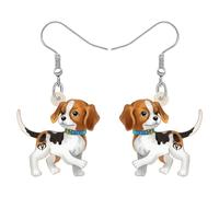 RAIDIN Acryl süße Hund Ohrringe Schmuck für Damen Mädchen Sweet Welpen Haustiere baumeln Haken Ohrringe Geschenke für Hundeliebhaber Charms (Beagle Ohrringe)