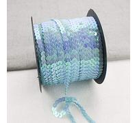 RAILONCH 90m*6mm Pailletten Bänder DIY Paillettenband, für Hochzeit Handwerk Basteln,Bauchtanz Deko,Tanzbekleidungen UVM. (Himmelblau)