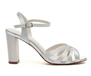 Rainbow Club Bautschuhe Blake - Damen, Sandalette, Ivory Satin - Gr. 38 (UK 5)