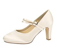 Rainbow Club Brautschuhe Annette - Damen Pumps Ivory Satin (Soft Bliss)