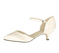 Rainbow Club Brautschuhe Brianna - Ivory Satin - Pumps Größe 40 EU 7 UK Damen