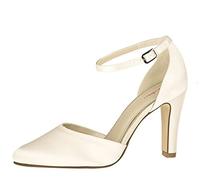 Rainbow Club Brautschuhe Dana - Ivory Satin - Pumps Größe 40.5 EU 7.5 UK Damen