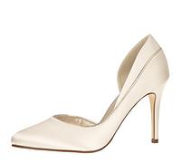 Rainbow Club Brautschuhe Joanne - Pumps Ivory Satin - High Heels Damen - Gr 36 EU 3 UK