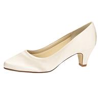 Rainbow Club Brautschuhe Megan - Damen, Pumps, Ivory Creme Satin Gr. 40,5 (UK 7,5)