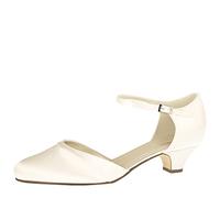 Rainbow Club Brautschuhe Vida - Ivory Satin - Pumps Größe 39.5 EU 6.5 UK Damen…