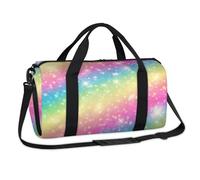 Rainbow Galaxy Sporttasche, Regenbogen, Wochenende, Übernachtungstasche, lässige Tragetasche, Reisetasche, Reisetasche, Reisetasche, für Kinder, Mädchen, Jungen, Damen, Herren