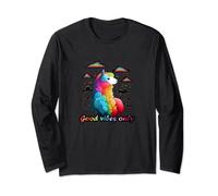 Rainbow lama unicorn equality good vibes only for everyone Langarmshirt