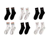 Rainbow Pride Socken, 6 Paar - Regenbogen-Socken, bunt, warm und weich, passt an alle Füße, bequem und stilvoll, ideal für Pride-Events und besondere Tage, Einheitsgröße