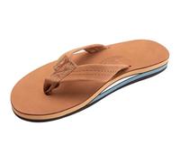 Rainbow Sandals Doppellagiges Leder für Herren mit Fußgewölbeunterstützung, Hellblau, 9.5-10.5