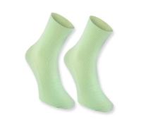 Rainbow Socks - Damen Herren Baumwolle Diabetiker Socken Ohne Gummibund - 1 Paar - Grün - Größen 42-43