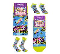 Rainbow Socks - Damen Herren Lustige Party Sneaker und Ankle Socken - 2 Paar - Disco - Größen 36-40