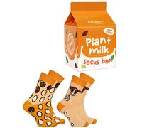 Rainbow Socks - Damen Herren Lustige Pflanzenmilch Socken - Novelty Socken Für Liebhaber von Pflanzenmilch und Veganer - Plant Milk Socks Box - 2 Paar - Größen EU 41-46