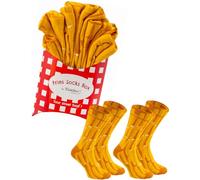 Rainbow Socks - Damen Herren Lustige Pommes Frites Socken Box Geschenk- 2 Paar - Größen 41-46