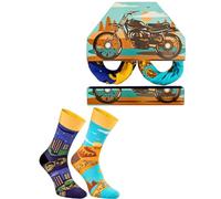 Rainbow Socks - Damen Herren Motorrad Socken Box Novelty Gift für Motorradfans - 1 Paar - Größen EU 47-50