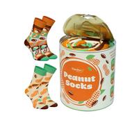 Rainbow Socks - Damen Herren Peanut Box Socks - Novelty Lustige Erdnuss Box Socken - 2 Paar - Größen 36-40