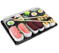 Rainbow Socks - Damen Herren - Sushi Socken Lachs Tamago Thunfisch 2x Maki - Lustige Geschenk - 5 Paar - Größen 36-40