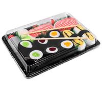 Rainbow Socks - Damen Herren - Sushi Socken Tamago Lachs 3x Maki - Lustige Geschenk - 5 Paar - Größen 41-46