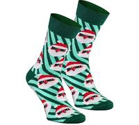 Rainbow Socks - Damen Herren Weihnachtssocken - Novelty Geschenk für Christmas - Weihnachtsmann - 1 Paar - Größen EU 36-40