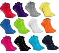Rainbow Socks - Jungen und Mädchen Sneaker Socken Baumwolle - 12 Paar Multipack - Mehrfarbig - Größen 24-29