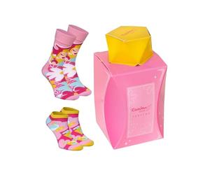 Rainbow Socks - Perfum Box Socks - Damen Lustige Parfümflasche Socken - Novelty Weibliches Geschenk für Mädchen - Ein Geschenk zum Mutter- und Großmuttertag - 2 Paar - Größen EU 36-40
