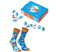 Rainbow Socks - Puzzle Box Socks - Damen Herren Novelty Puzzle Socken - Perfekte Socken für Logikspiel-Enthusiasten - Socken und Puzzle in einer Box - 1 Paar - Größen 36-40