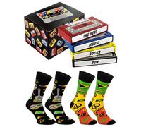 Rainbow Socks - Reggae Socks Music Box - 2 Paar Musiksocken In Einer Kassette - Als Geschenk Für Einen Reggae-Musik-Fan- Ein Musikgadget Für Sie Und Für Ihn-Größe 47-50