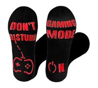 Rainbow Socks - Unisex Damen Herren -Anti-Rutsch-Socken Abs mit Einer Lustigen Anschrift - Für Frauen und Männer, Spieler, Gamer - Wenn Du Es Lesen Kannst - 1 Paar - schwarz - 39-41