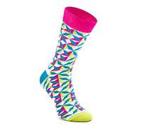 Rainbow Socks - Unisex Damen Herren - Ein Paar Socken mit Geometrischen Mustern - Socken mit Geometrischen Mustern - 1 Paar - GEOMETRIC6-41-46
