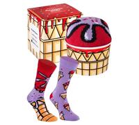 Rainbow Socks - Unisex Damen Herren - Eis-Becher-Socken für sie und ihn - ein Lustiges Geschenk für einen Freund zum Geburtstag - 1 Paar - BLAUBEERE & KIRSCHE - 41-46