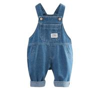 Rainjia 3 Monate - 5 Jahre Baby jungen Mädchen Latzhosen Overalls Baumwolle Gr. 74/80/86 kinder Denim Latzhosen mit Tasche Gr. 92/98 Jeanshose mit Hosenträger Baby ärmellos strampler 104/116