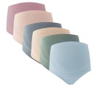 Rainjia 6er Pack Damen Umstandsmode Slip Hohe Taille Umstandsslip Schwangerschaft Slip Hohe Taillen Mutterschafts Unterhose Bauch Unterstützung Einstellbare Unterwäsche Höschen Schwangere XS-XXL