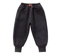 Rainjia Baby Fleece gefütterte Jogginghose Jungen Mädchen Gr.80/86/92, Jungen Fleece-Jogginghose Cord Sweathose 98/104/110 Winter Jogger Hosen Sport Thermohose mit Taschen 116/122